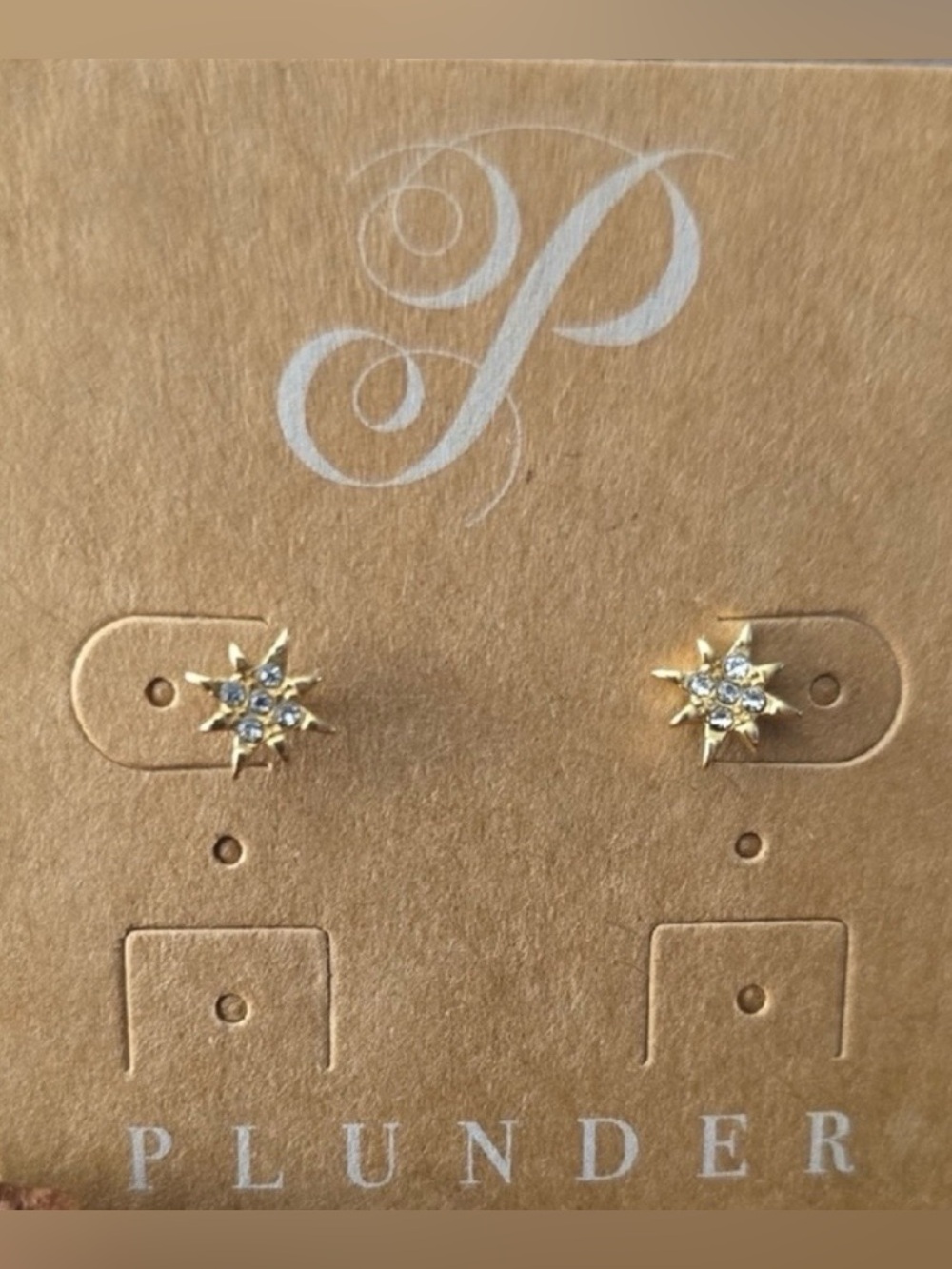 ✨ NEW ✨ Plunder Gold Starburst Crystal Earrings ✨